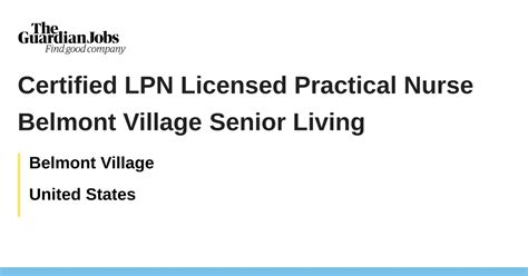 belmont village senior living jobs.